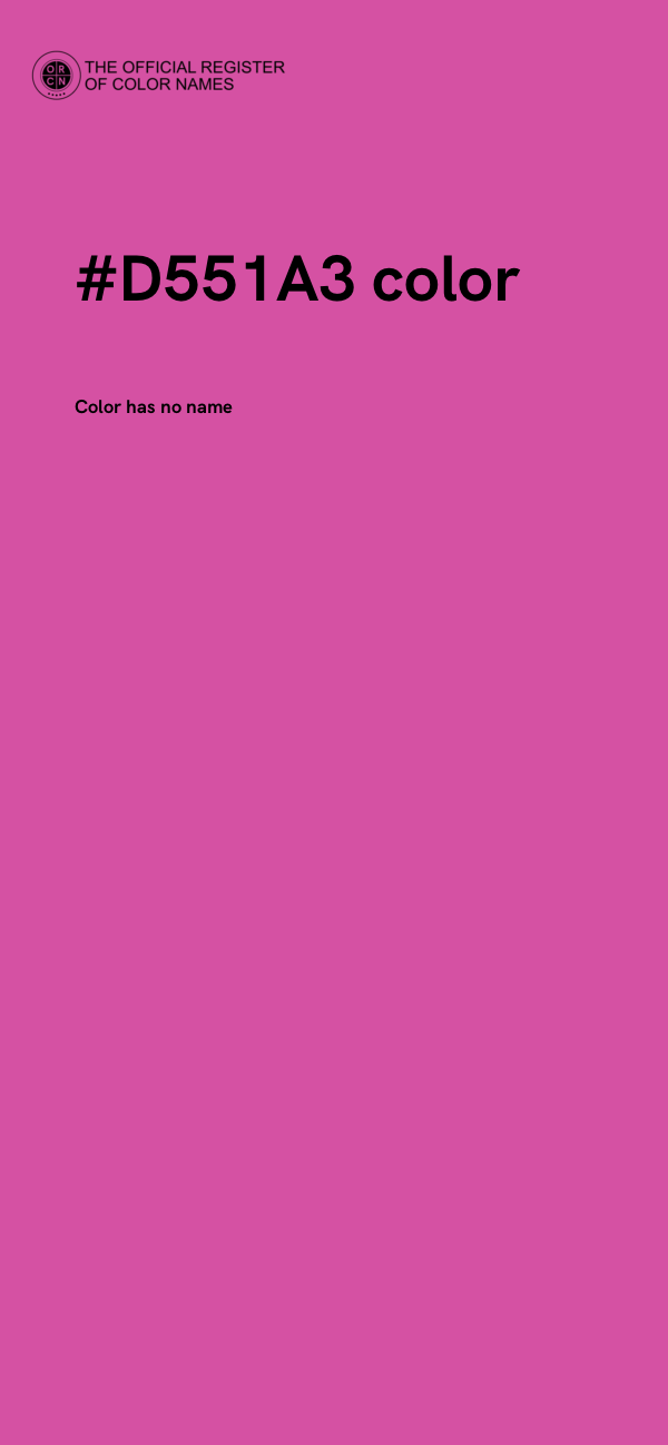 #D551A3 color image