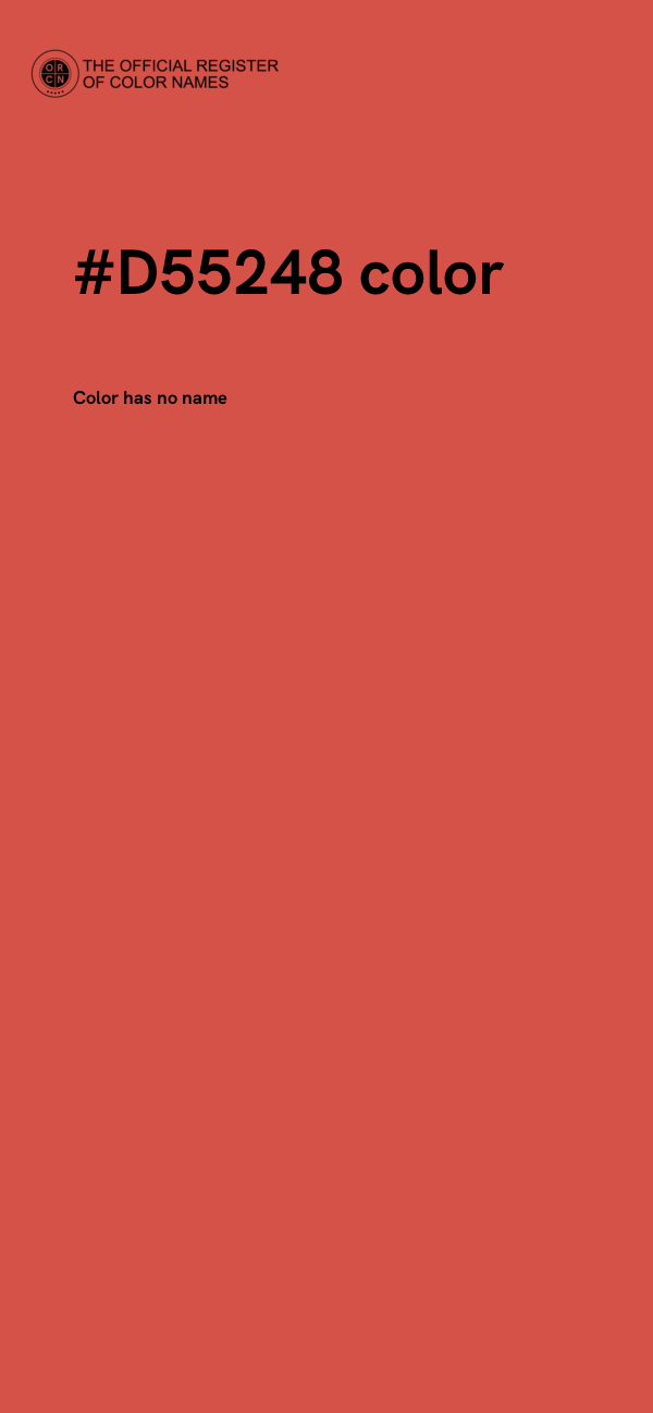 #D55248 color image