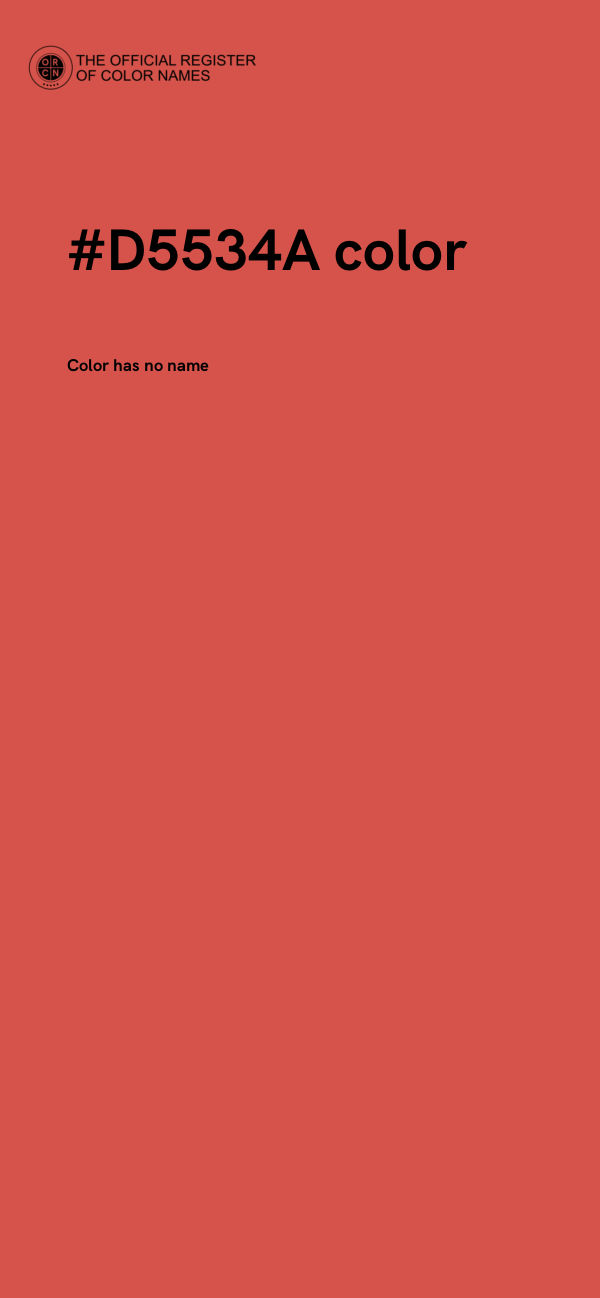 #D5534A color image