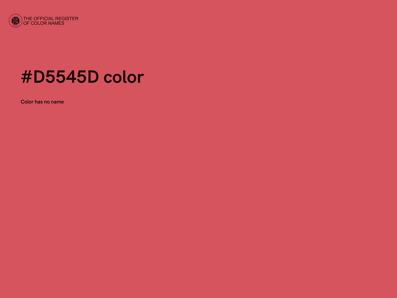 #D5545D color image