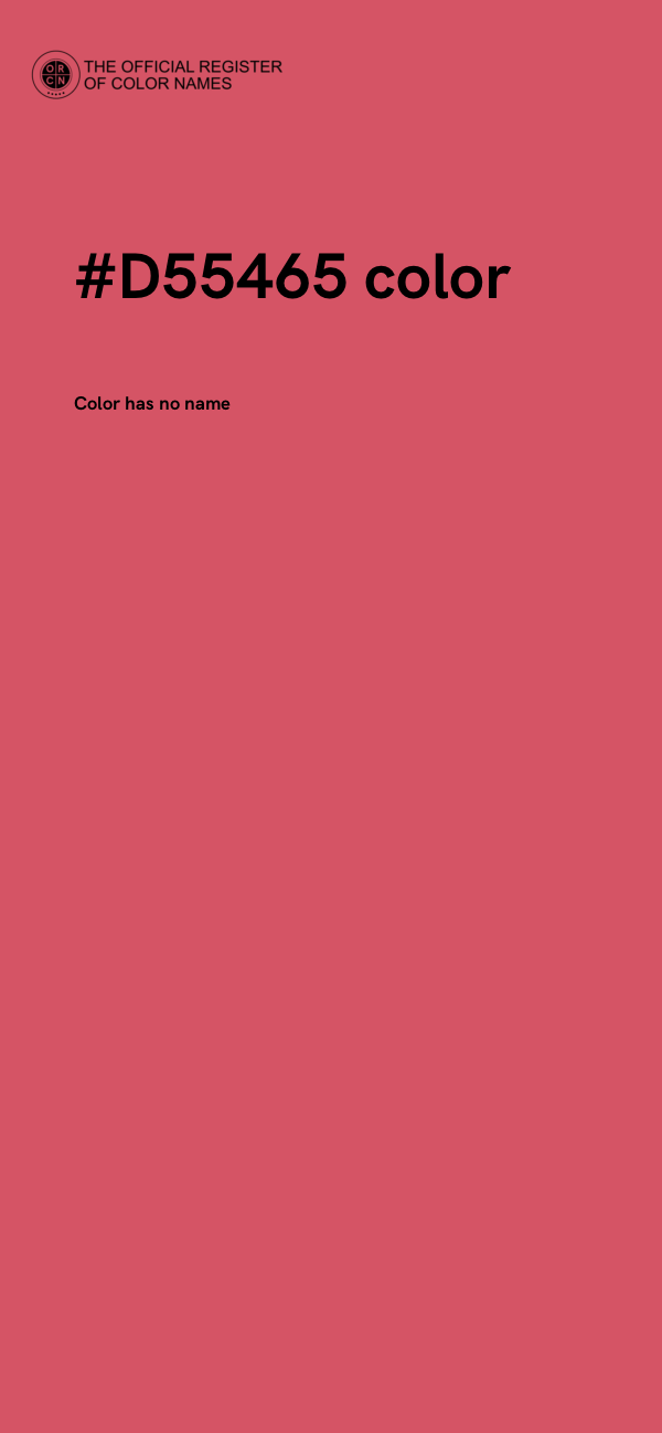 #D55465 color image