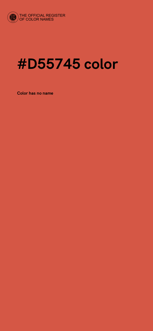#D55745 color image