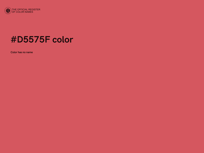 #D5575F color image