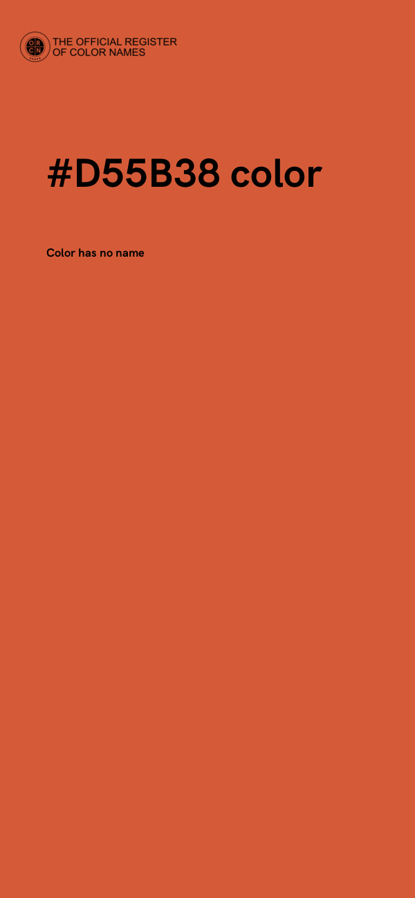#D55B38 color image