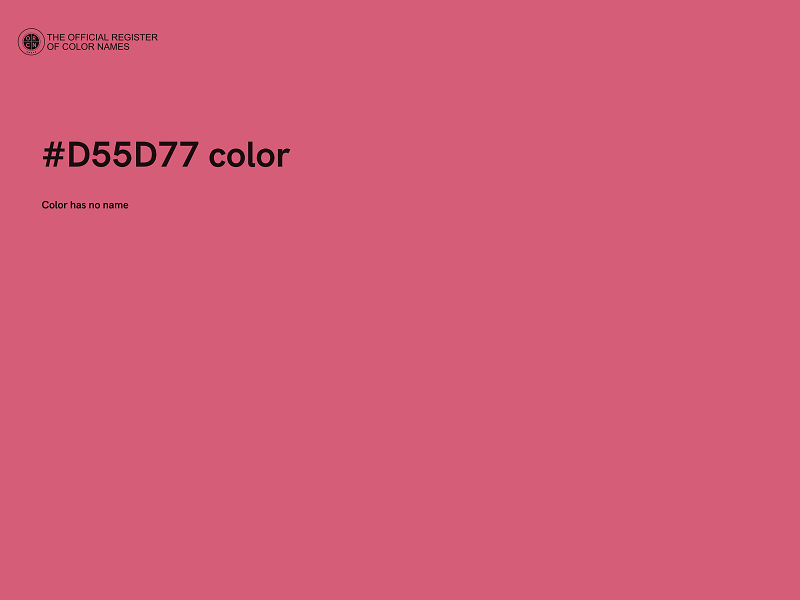 #D55D77 color image