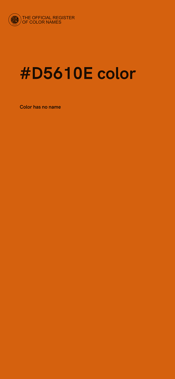 #D5610E color image