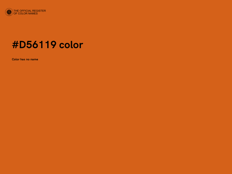 #D56119 color image