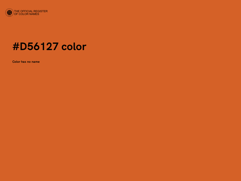 #D56127 color image