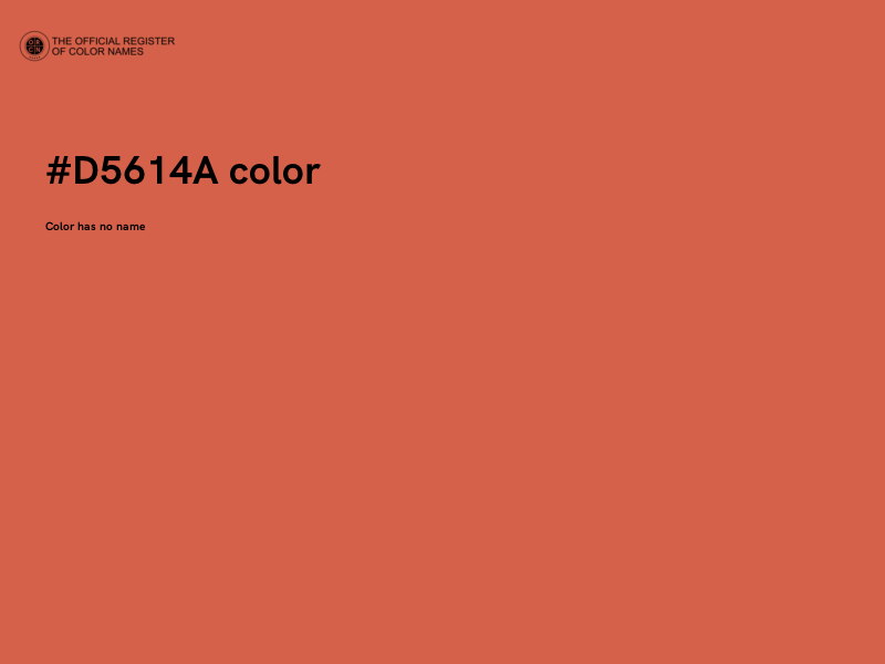 #D5614A color image