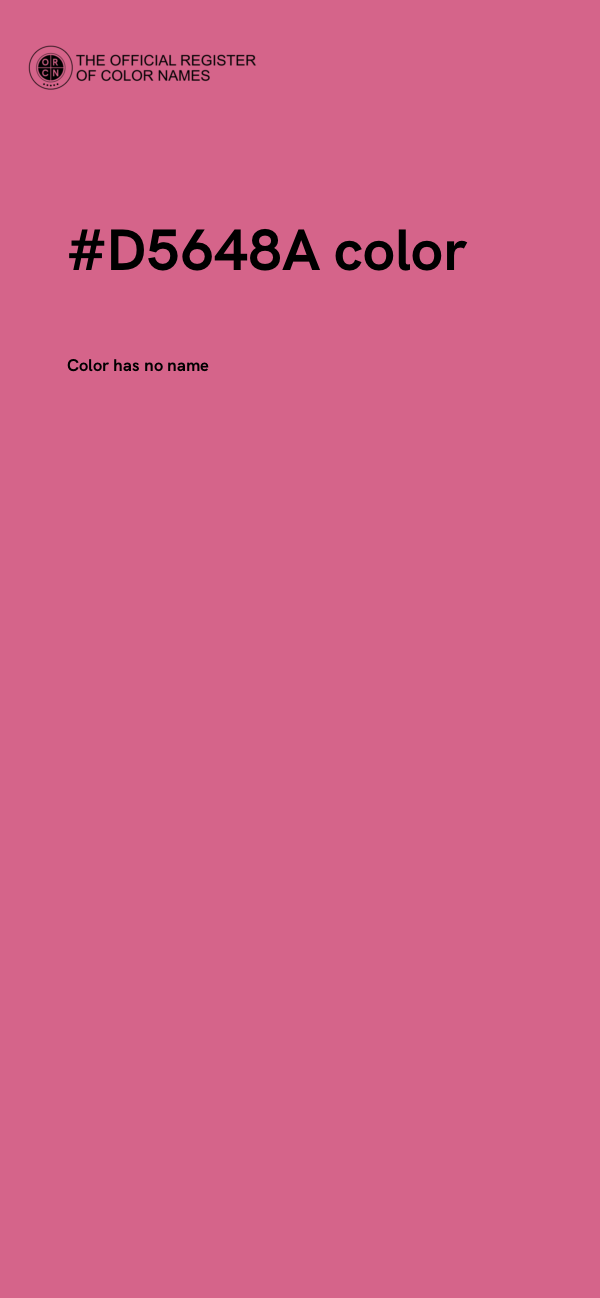 #D5648A color image