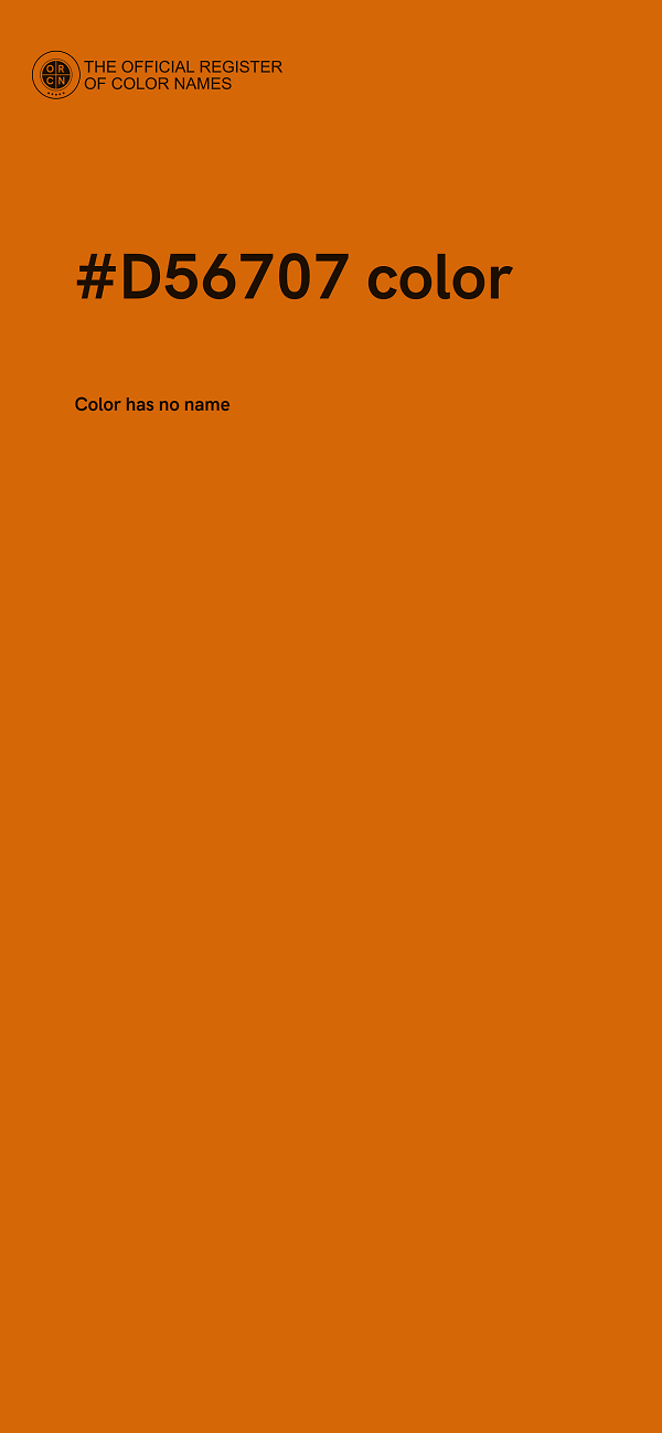 #D56707 color image