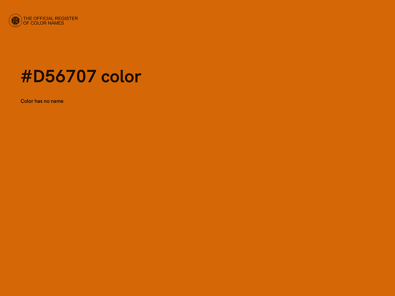 #D56707 color image