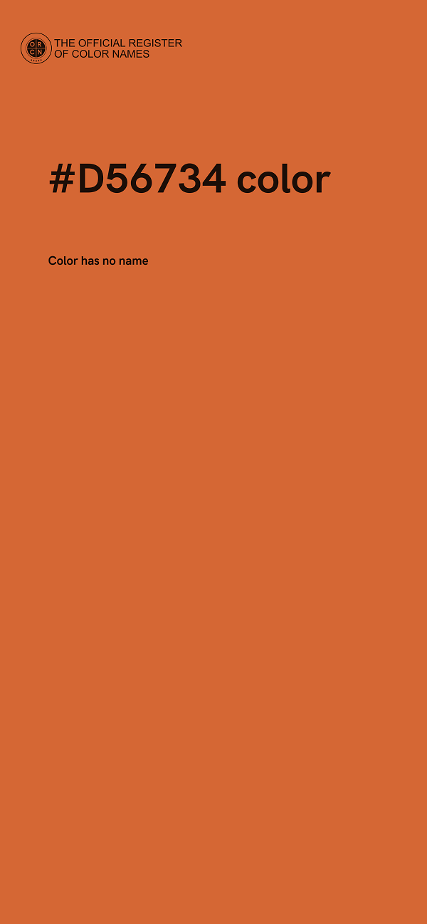 #D56734 color image