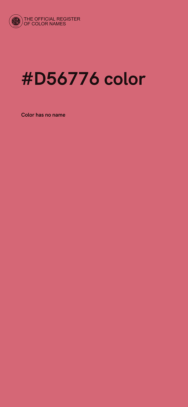 #D56776 color image