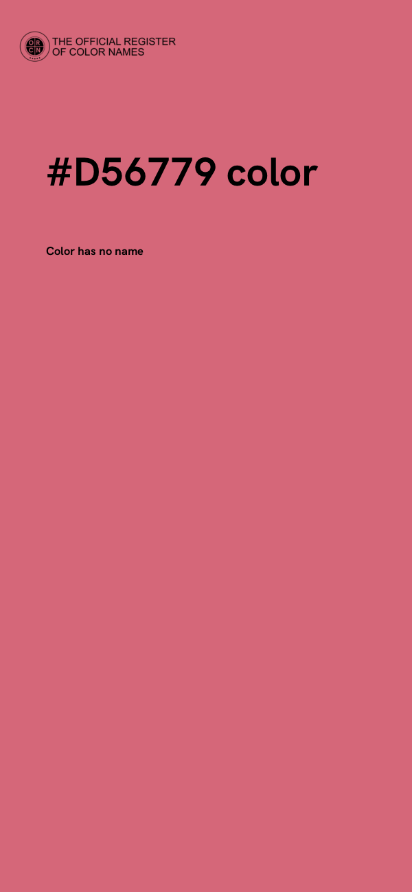 #D56779 color image