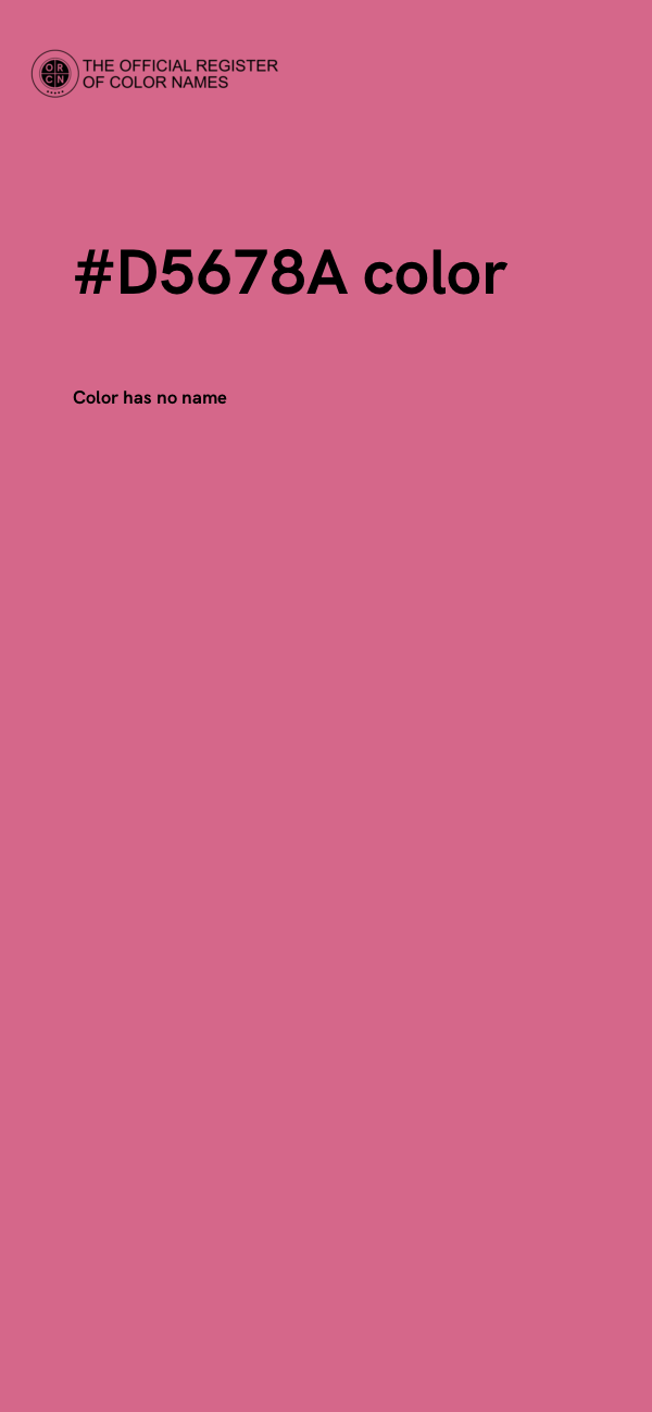 #D5678A color image