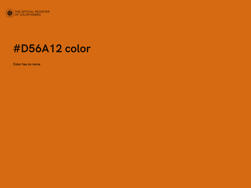 #D56A12 color image