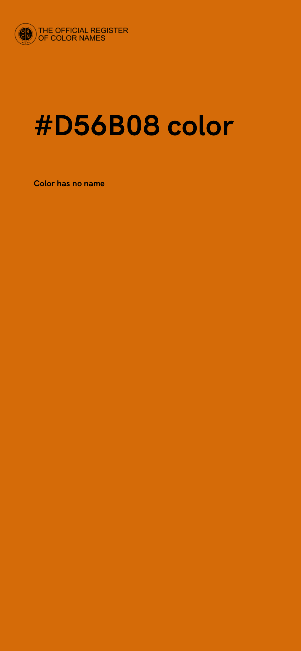 #D56B08 color image