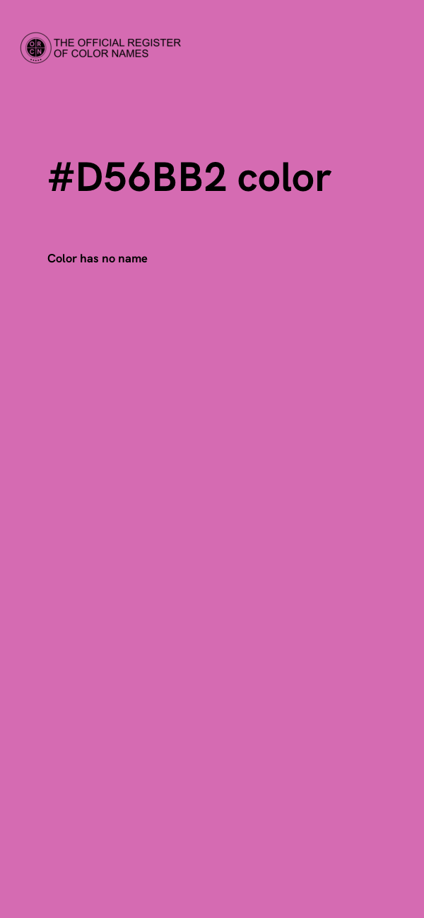 #D56BB2 color image