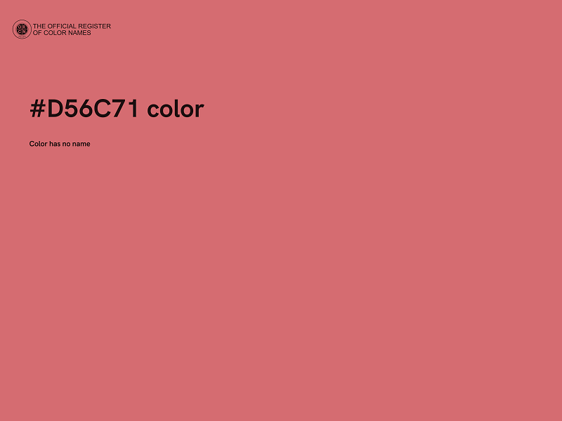 #D56C71 color image