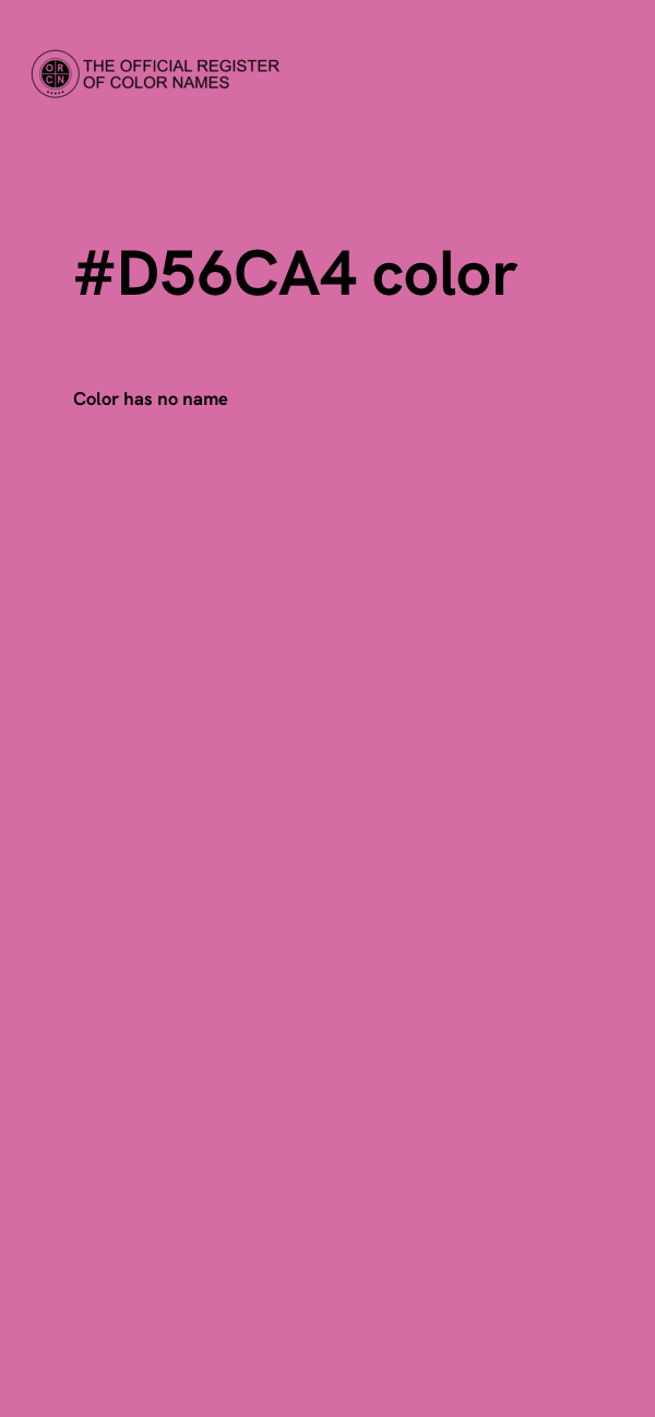 #D56CA4 color image
