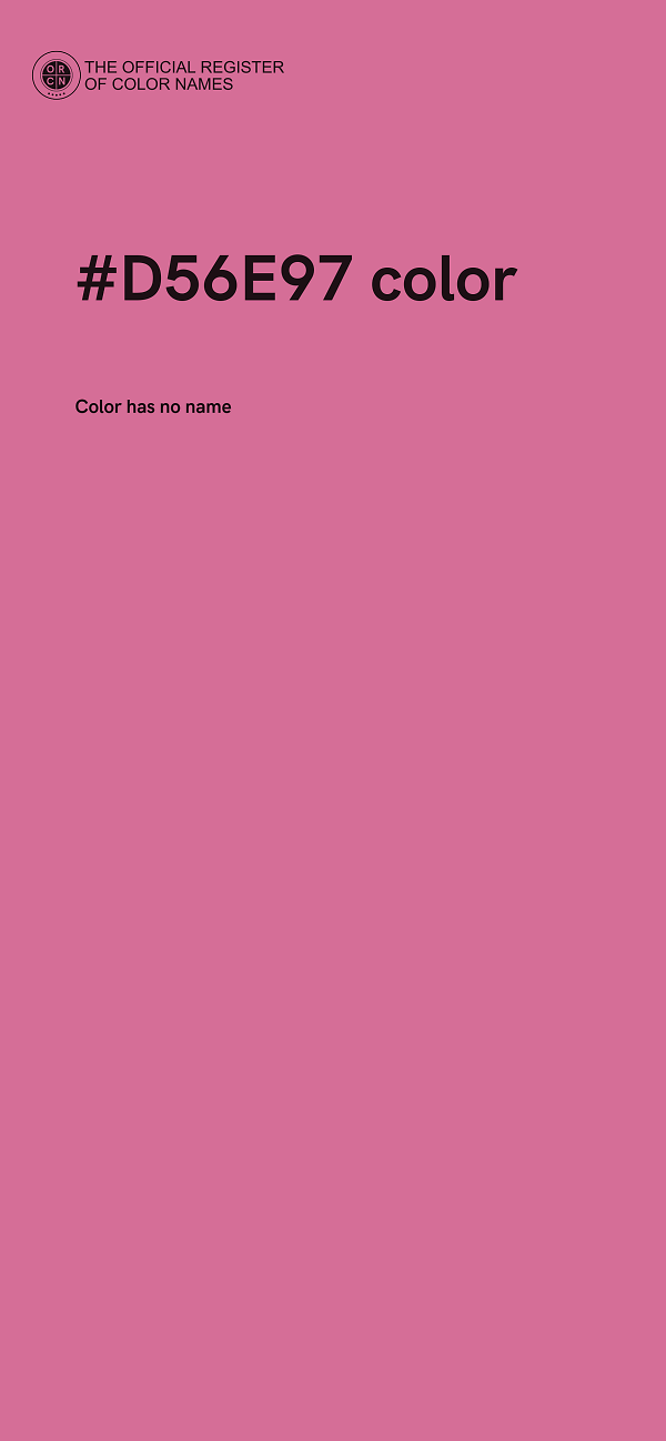 #D56E97 color image