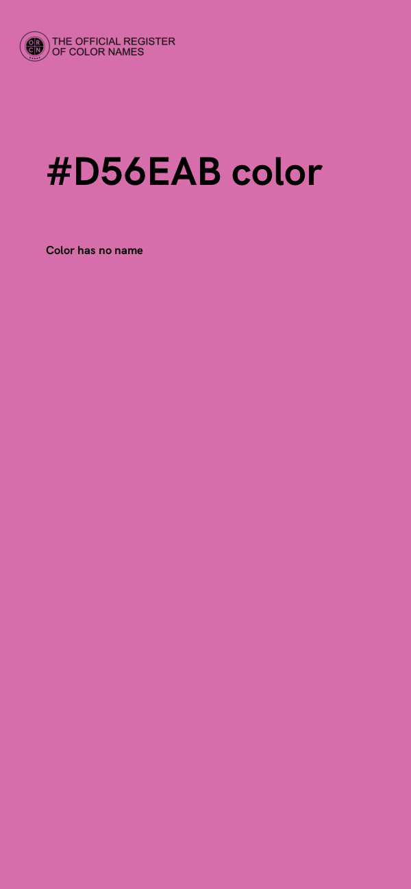 #D56EAB color image