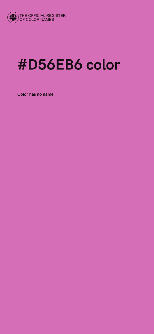 #D56EB6 color image