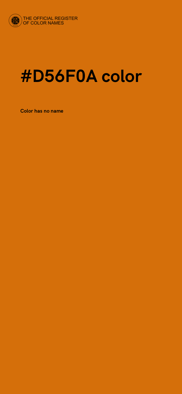 #D56F0A color image