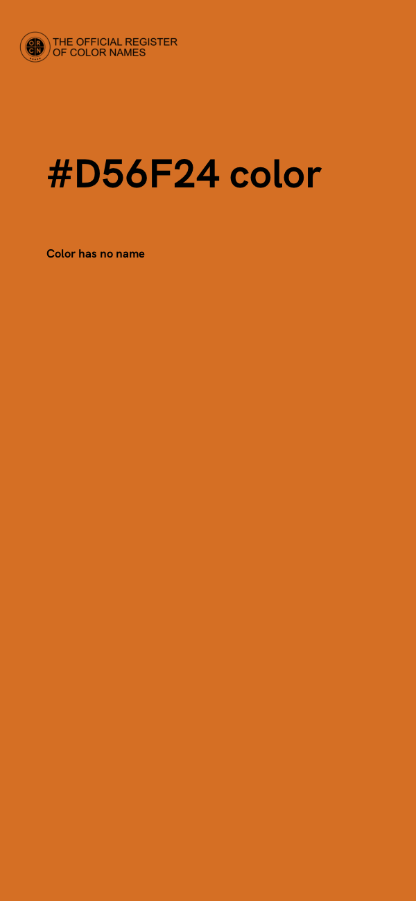 #D56F24 color image