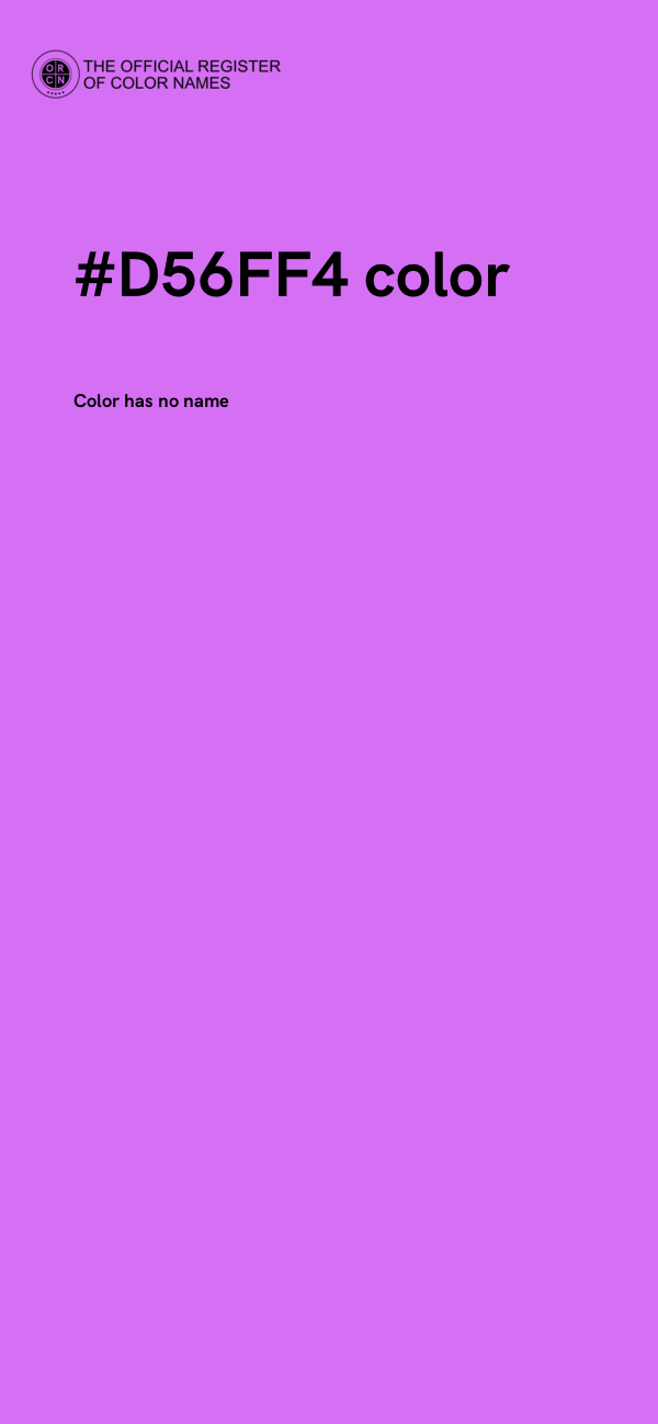 #D56FF4 color image