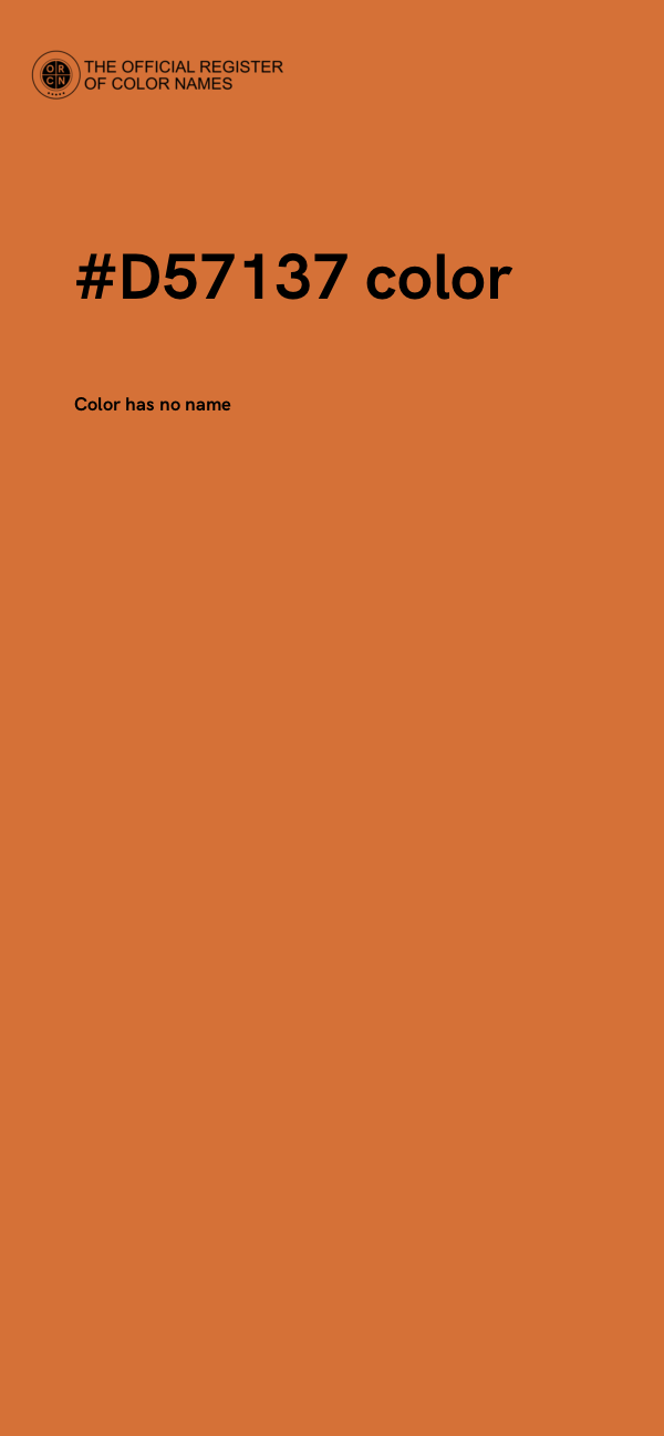 #D57137 color image