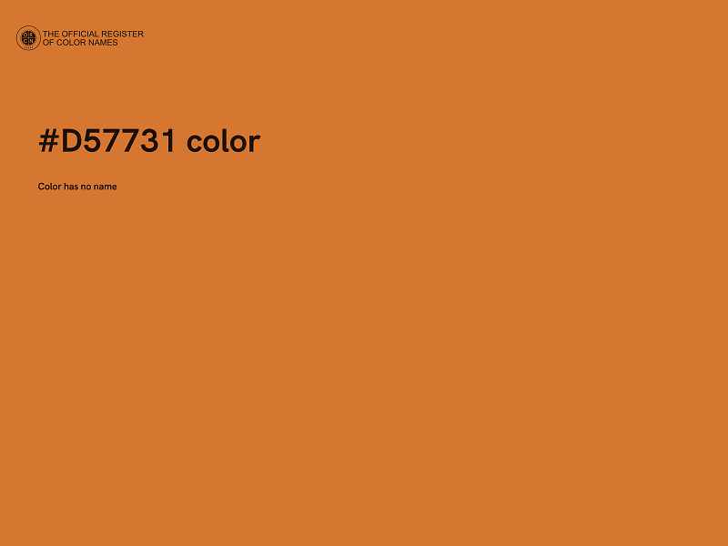 #D57731 color image