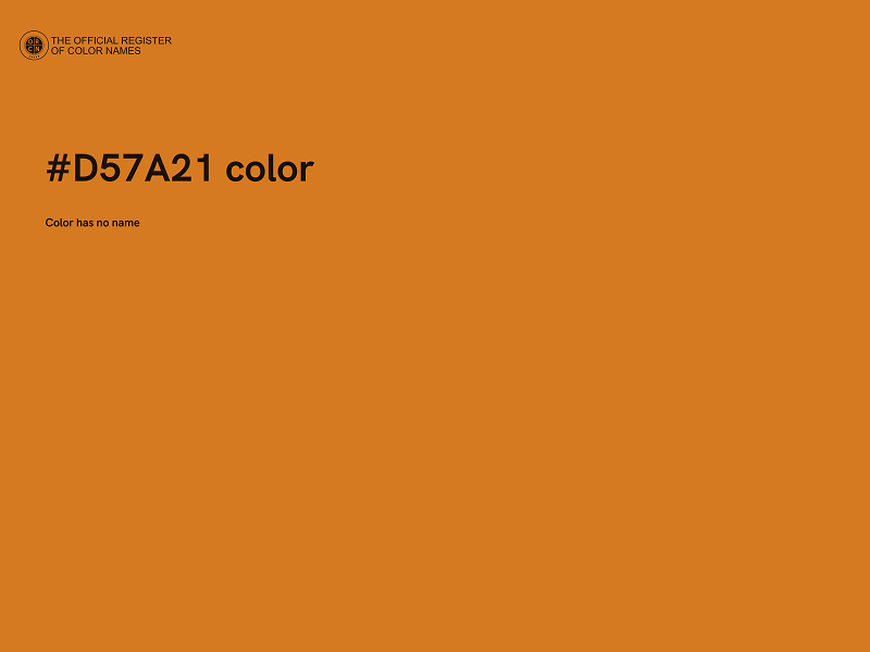 #D57A21 color image