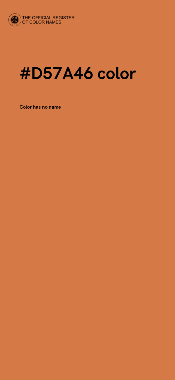 #D57A46 color image