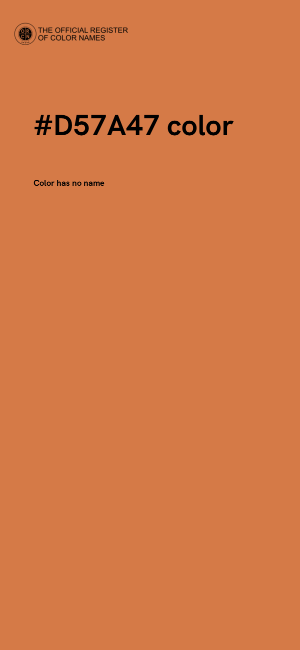 #D57A47 color image