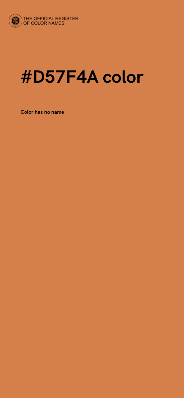 #D57F4A color image