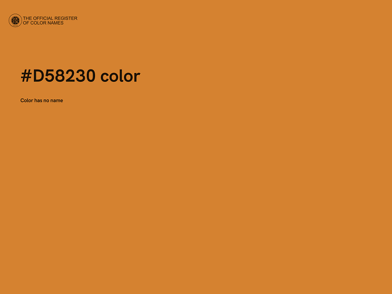 #D58230 color image