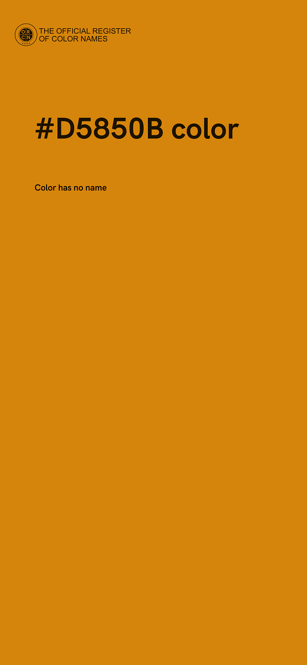 #D5850B color image