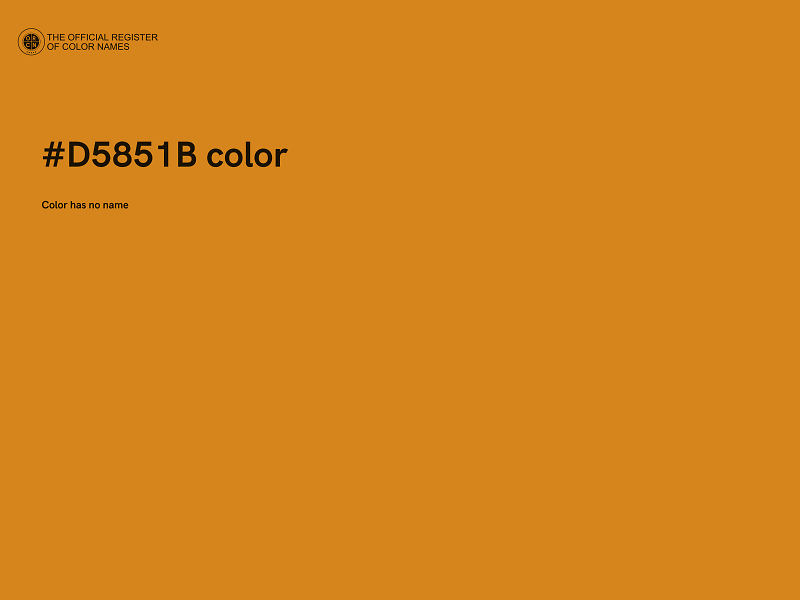 #D5851B color image