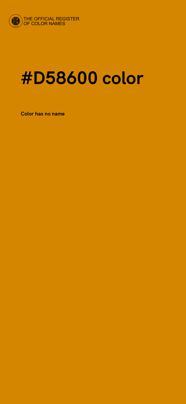 #D58600 color image