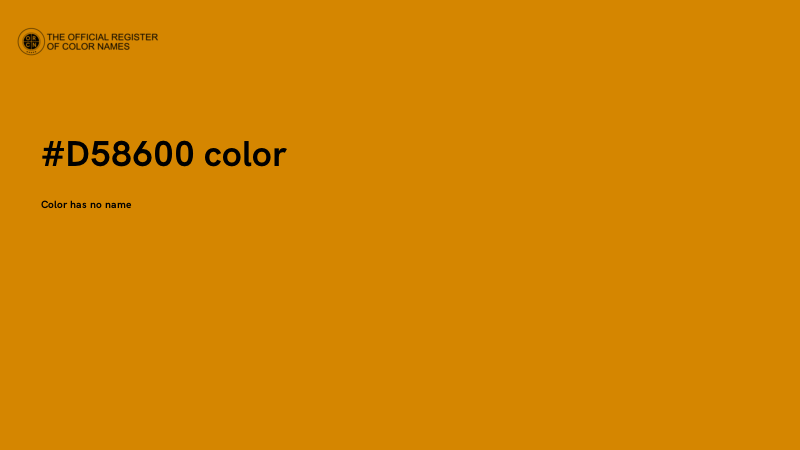 #D58600 color image