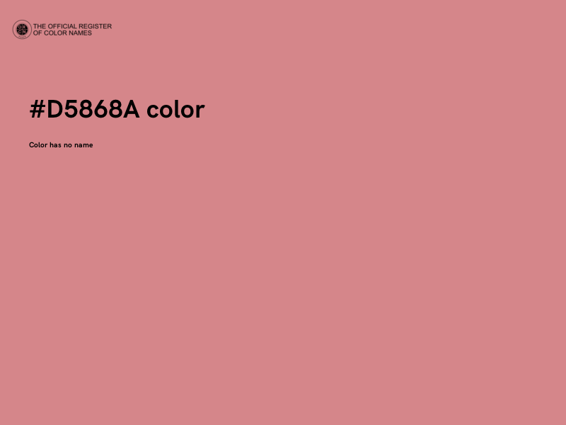 #D5868A color image