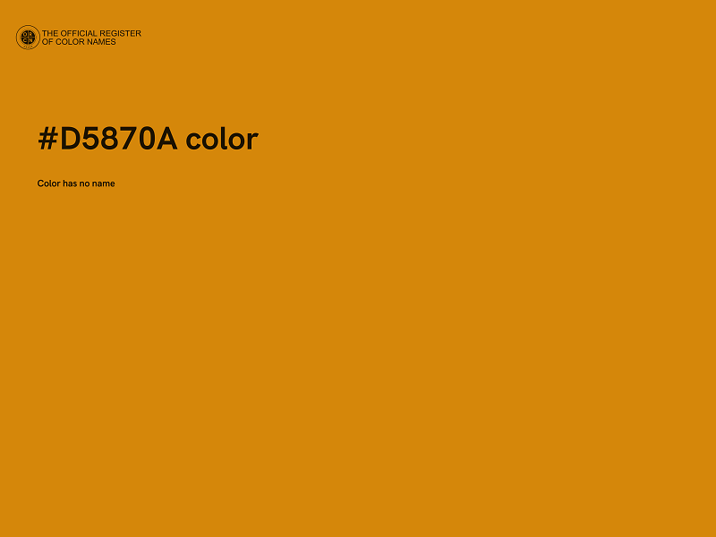 #D5870A color image