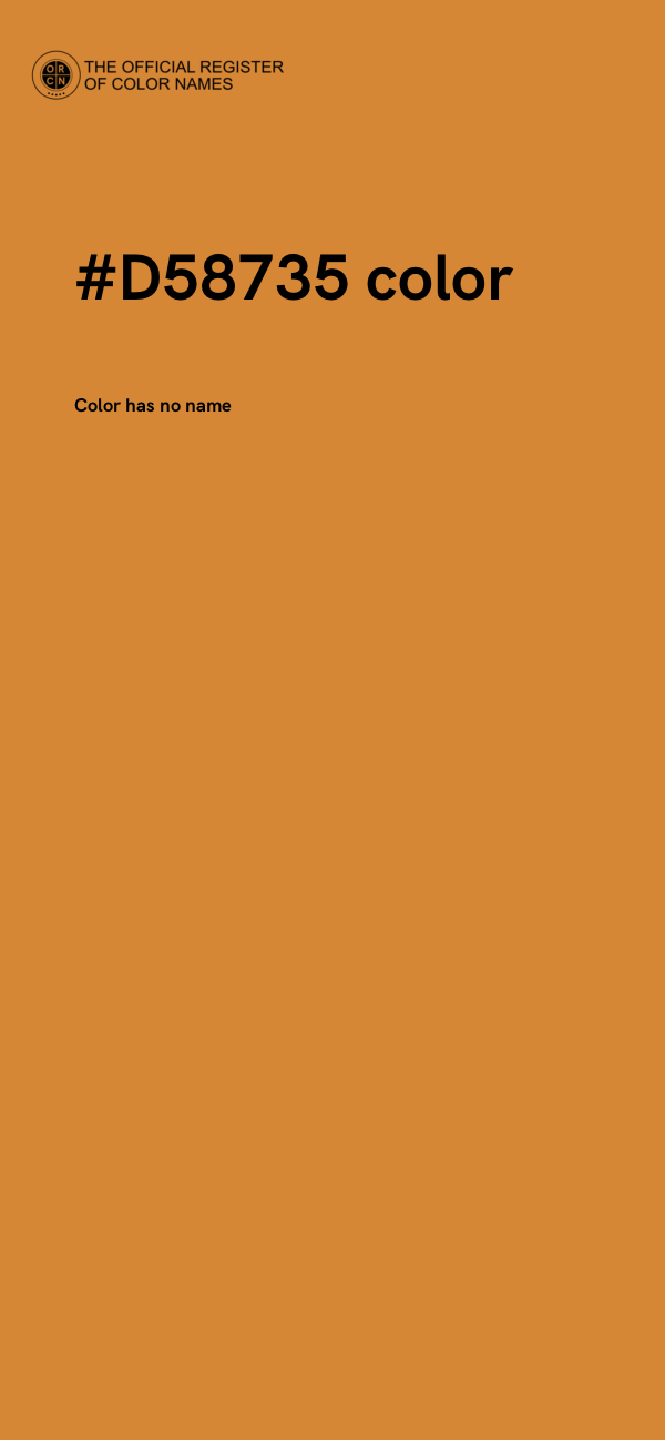 #D58735 color image