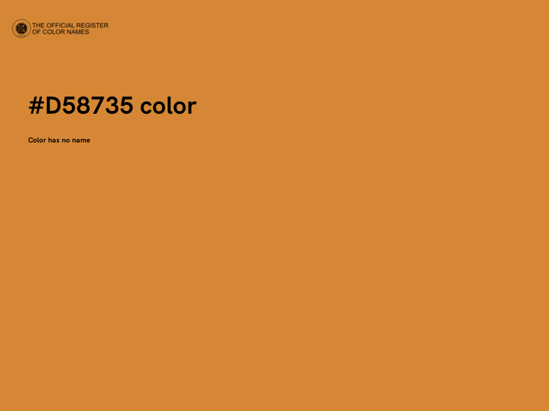 #D58735 color image