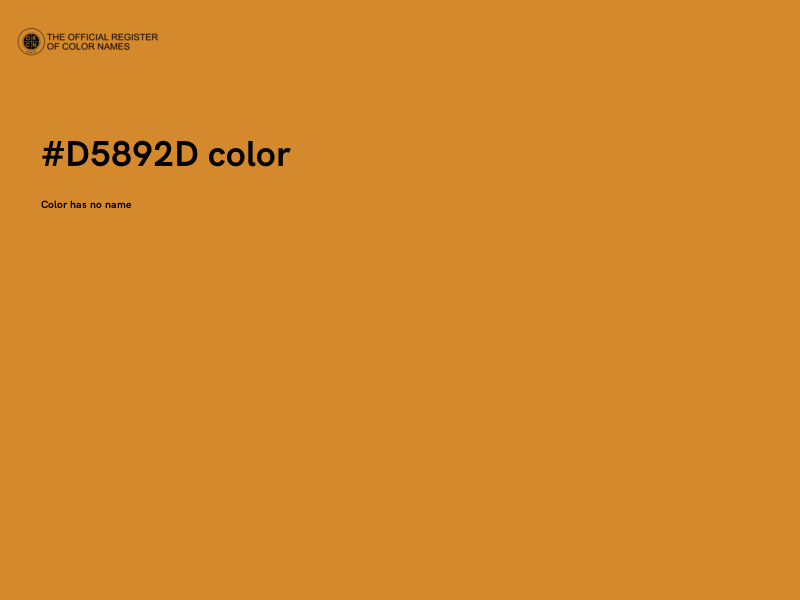 #D5892D color image