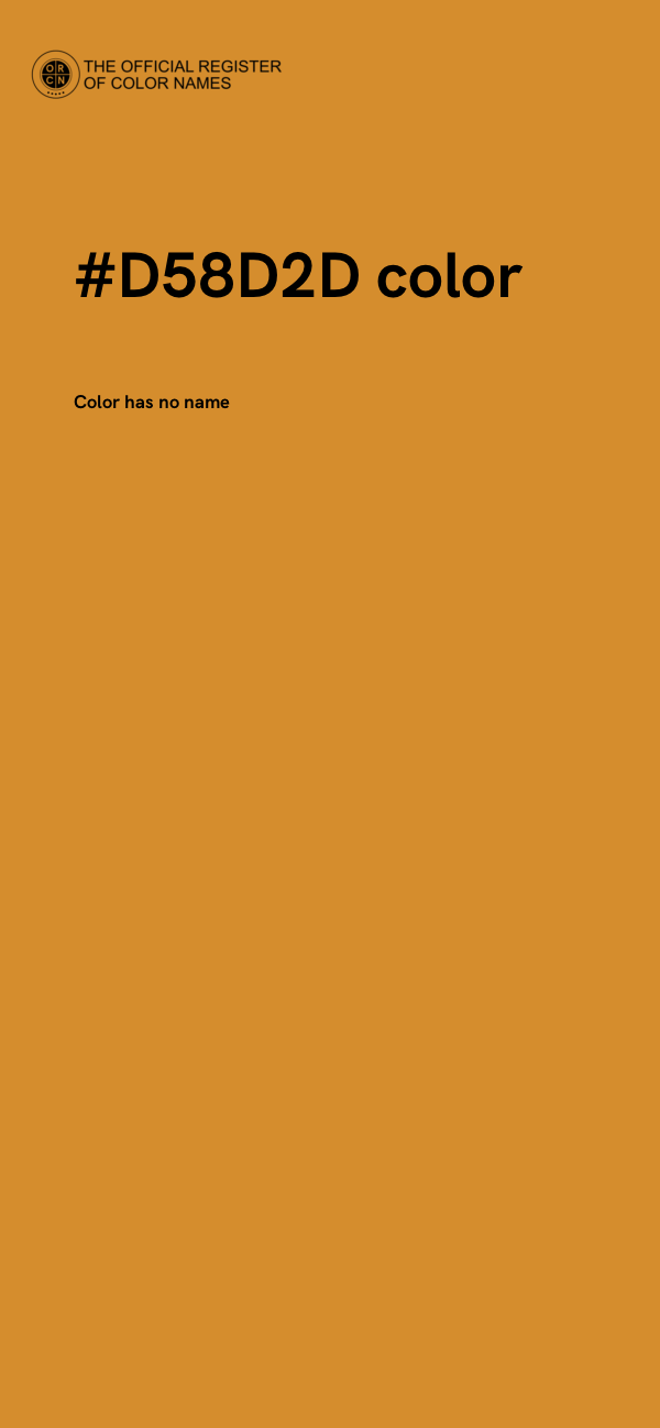 #D58D2D color image