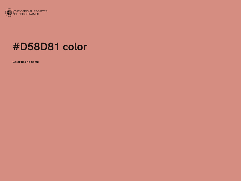 #D58D81 color image