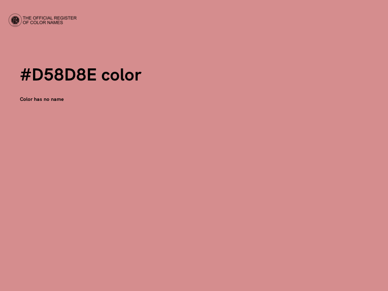 #D58D8E color image
